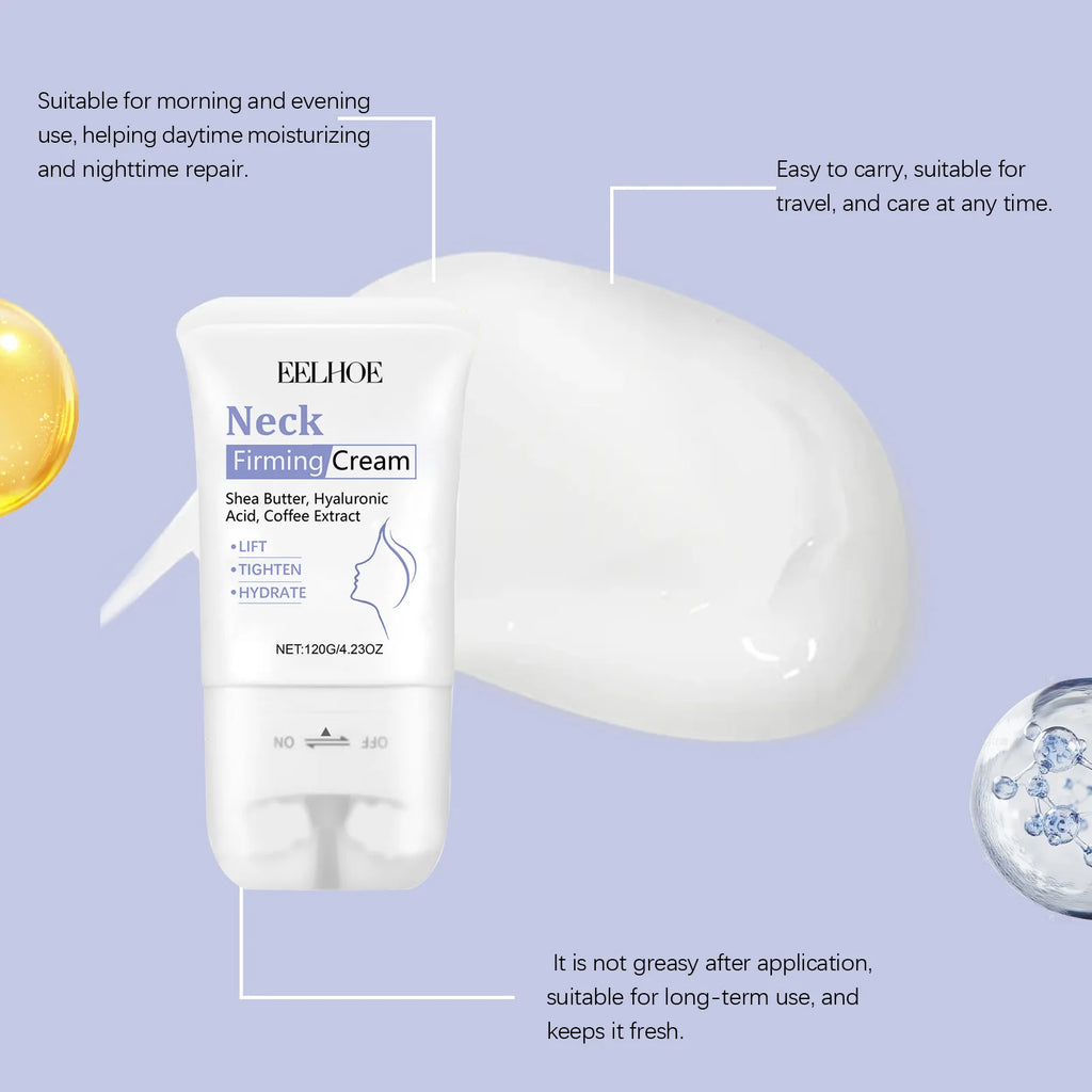 120G Neck Cream Roller Deep Moisturizing Improve Smoothness Enhance Firmness Lifting Tightening Fade Fine Lines Neck Care Lotion Oasis Select