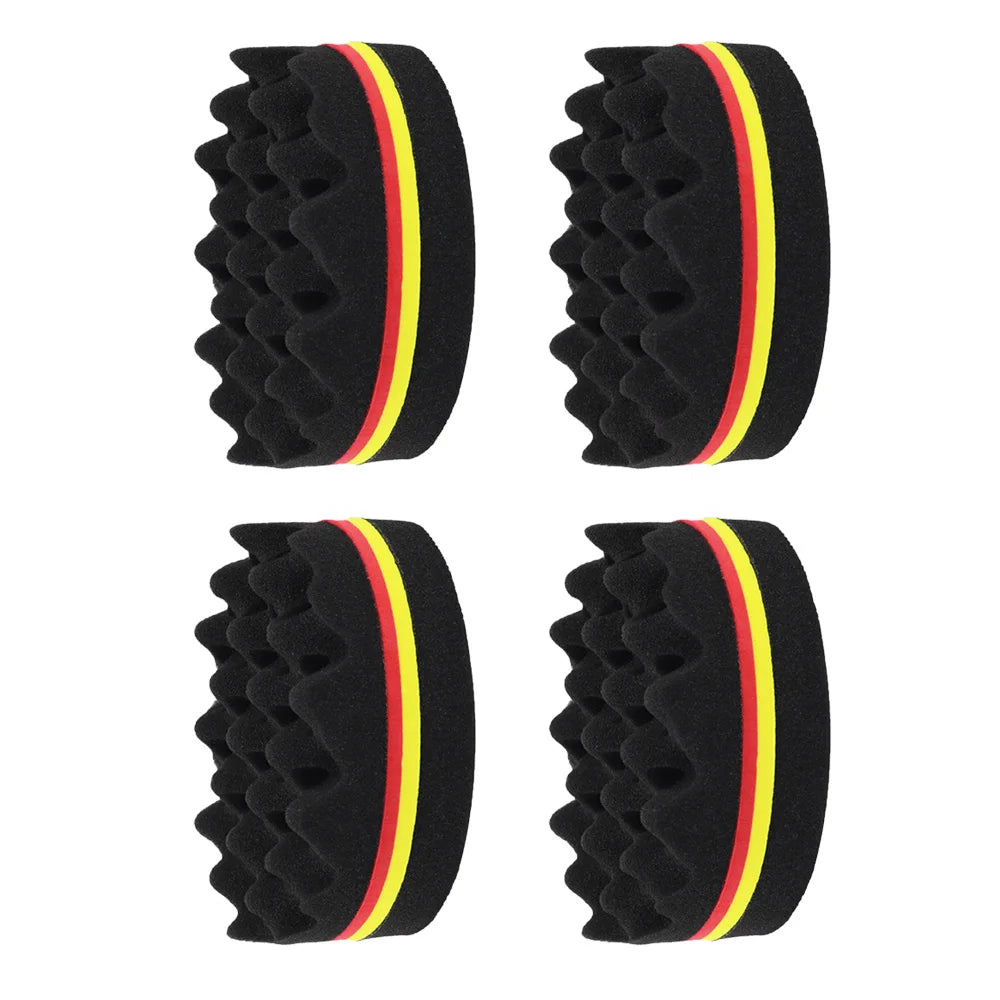 Double-Sided Twist Hair Sponge Brush – Afro Curl Styling Hair Sponge Brush Oasis Select Big-4pcs