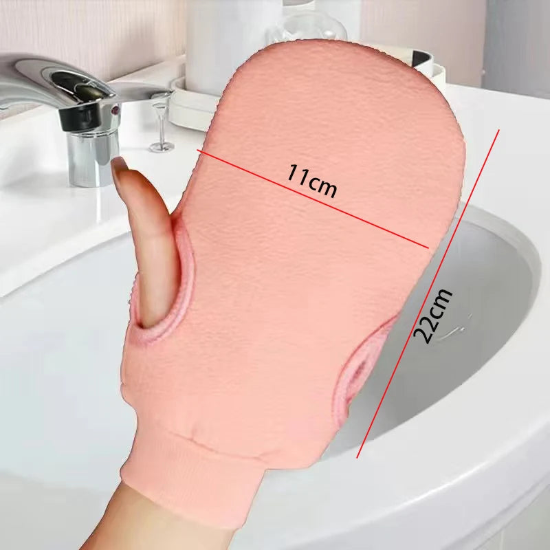 2pcs/6pcs/12pcs Reversible Exfoliating Shower Gloves, Body Scrub Gloves, ,Cleansing Tools Bath Towel Bath Products Back Scrub Oasis Select Pink 2pcs style B