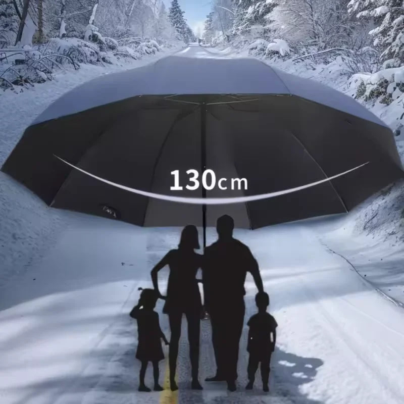 130cm extra-large folding umbrella suitable for both sunny and rainy days and is windproof, waterproof comprehensive protection. Oasis Select