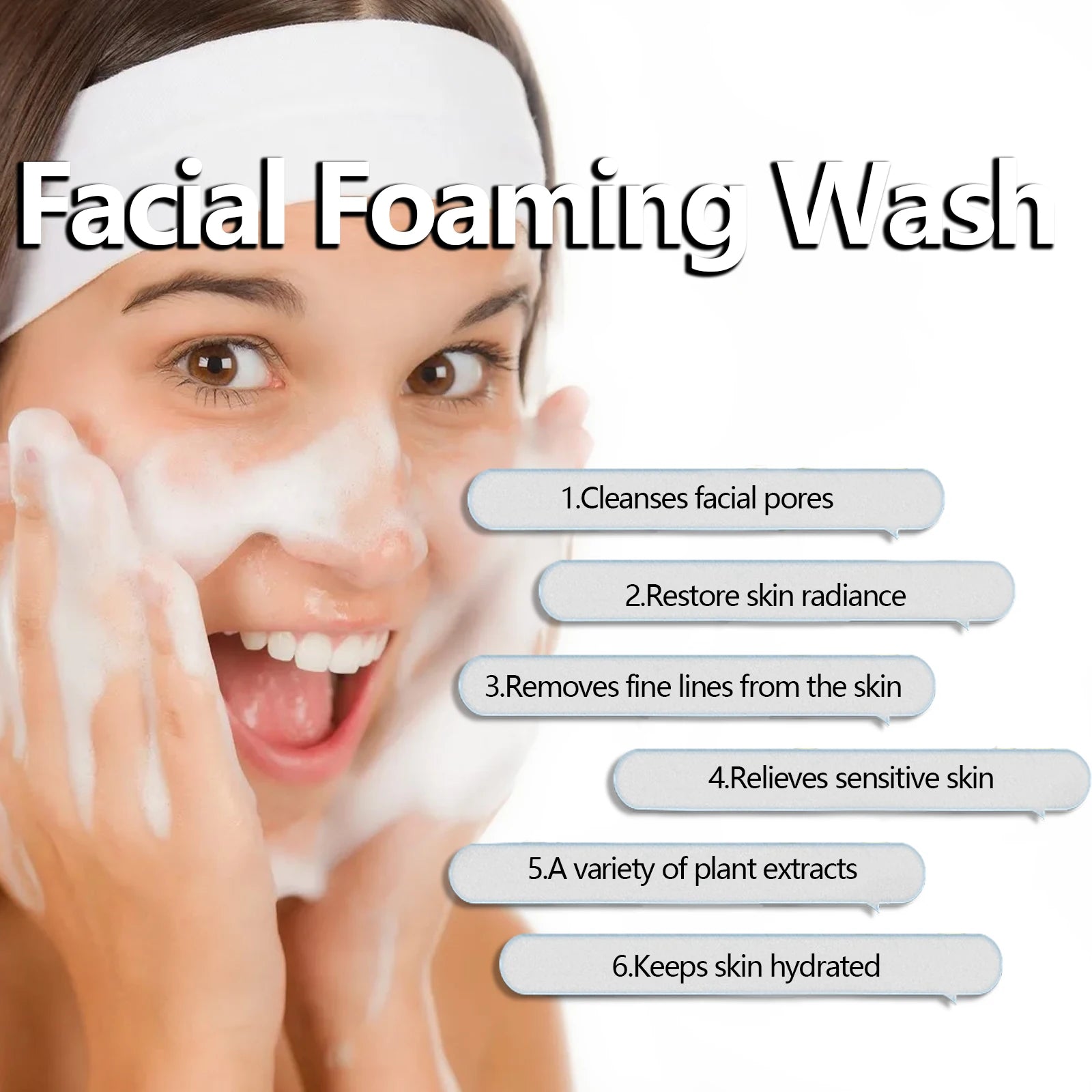 100ML Jasmine Facial Wash Gentle Cleaning Skin Refine Pores Refreshing Oil Control Enhance Smoothness Hydrating Face Cleaner Oasis Select
