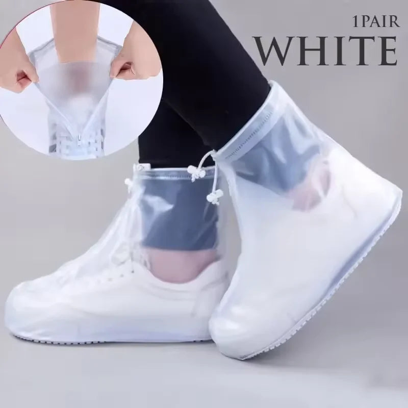 Anti-slip wear-resistant rain shoe covers thickened rainproof unisex silicone shoe covers with waterproof layer rain boot covers Oasis Select