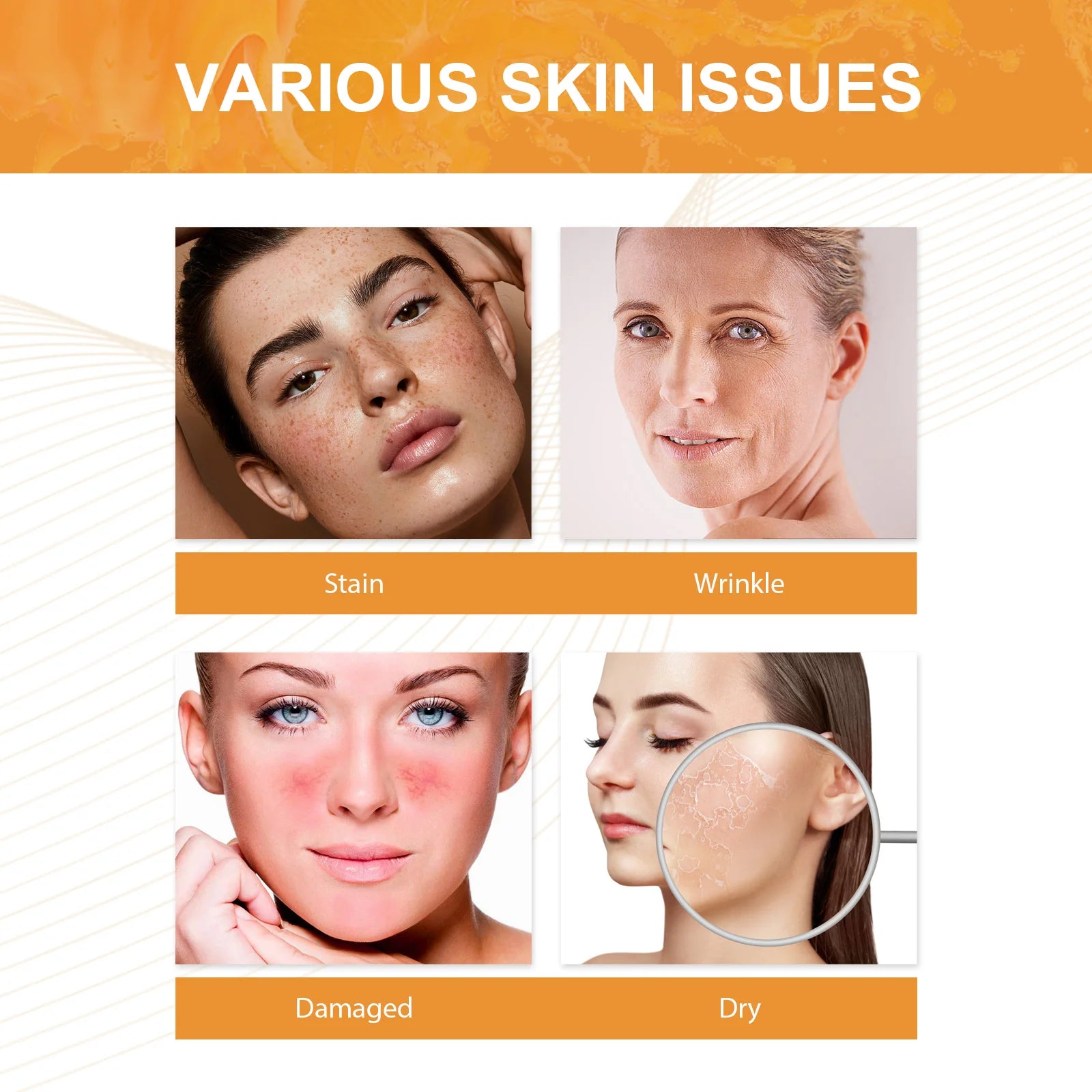 30ML Vitamin C+E Serum Deep Moisturizing Repairing Dryness Enhance Smoothness Glowing Improve Skin Texture Boosts Skin Elasticity Non-sticky Face Serum for All Skin Types Oasis Select