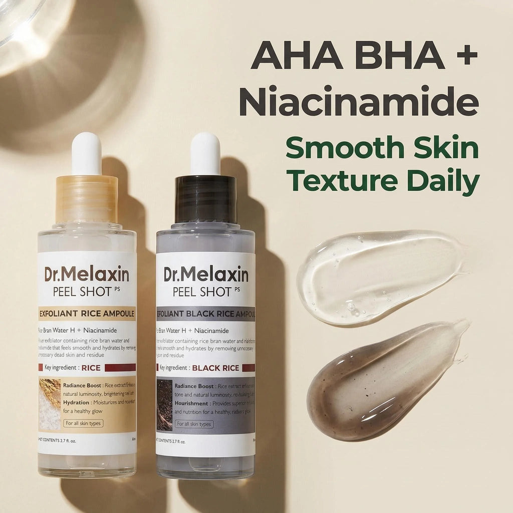 Black Rice Exfoliating Ampoule 80ml – AHA BHA & Niacinamide Exfoliating Face Serum Oasis Select