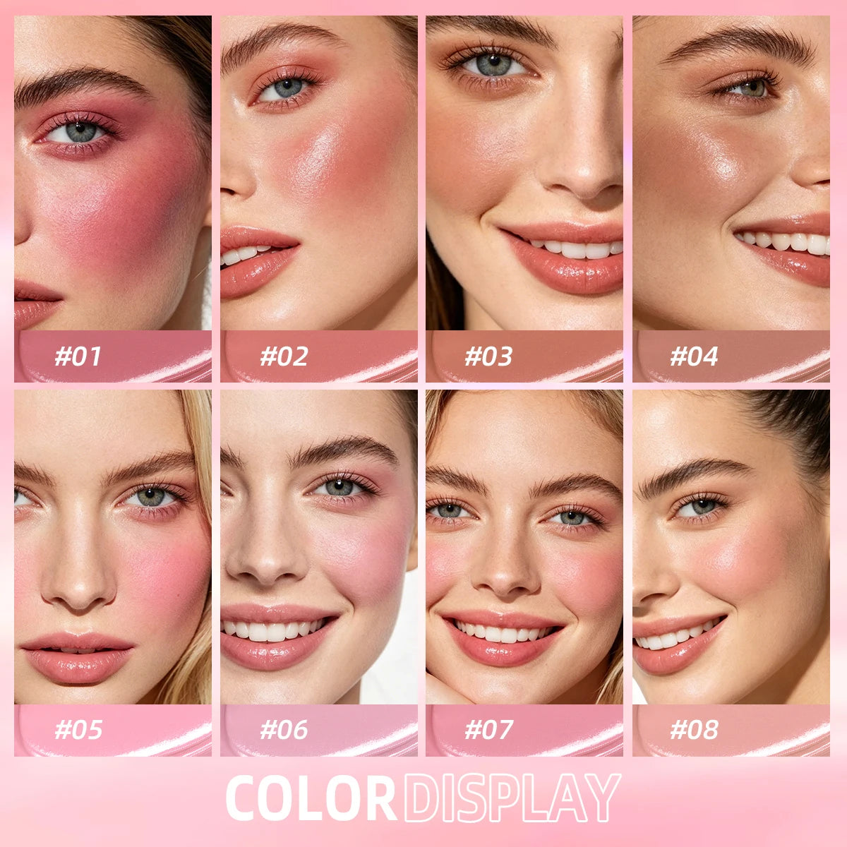 USHAS Cream Blush Stick – Dewy Glow, Waterproof & Long-Lasting
