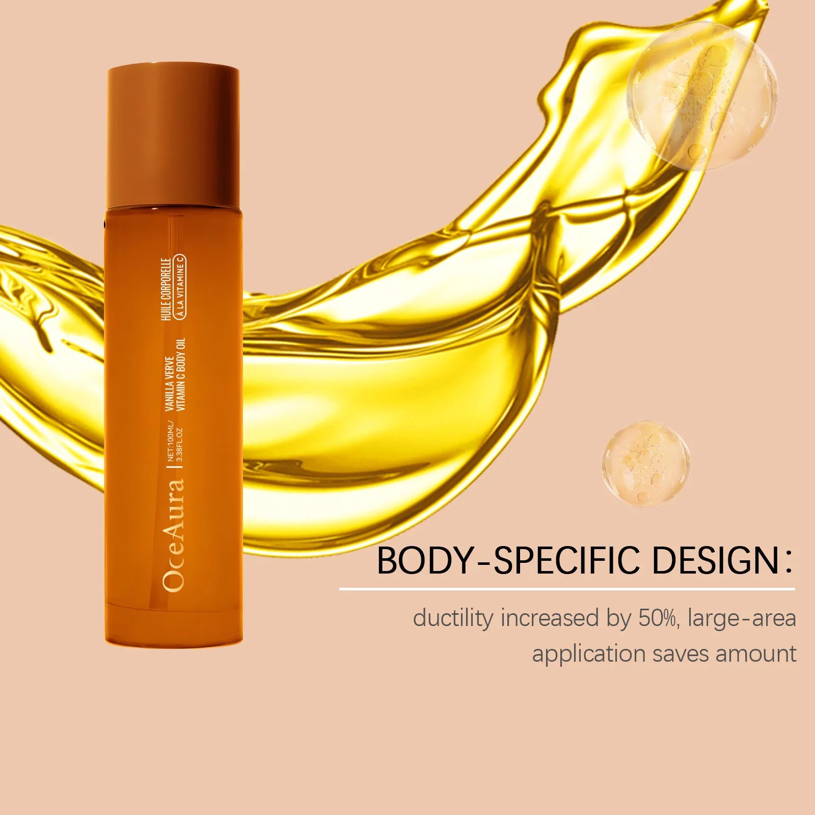 100ML Vitamin C Body Softening Oil Deeply Nourishing Moisturizing Body Skin Enhance Smoothness Improve Skin Texture Body Oil Oasis Select