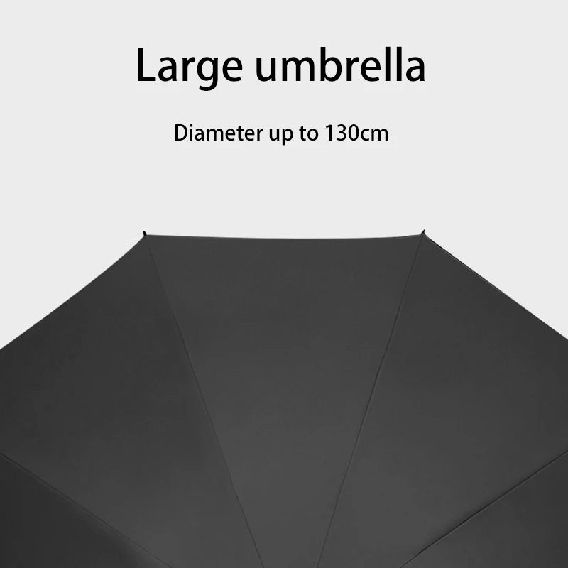 Extra-Large 130cm Parasol Features a Three-Fold Design It Can Be Used in Both Sunny and Rainy Weather and Offers UV Protection Oasis Select