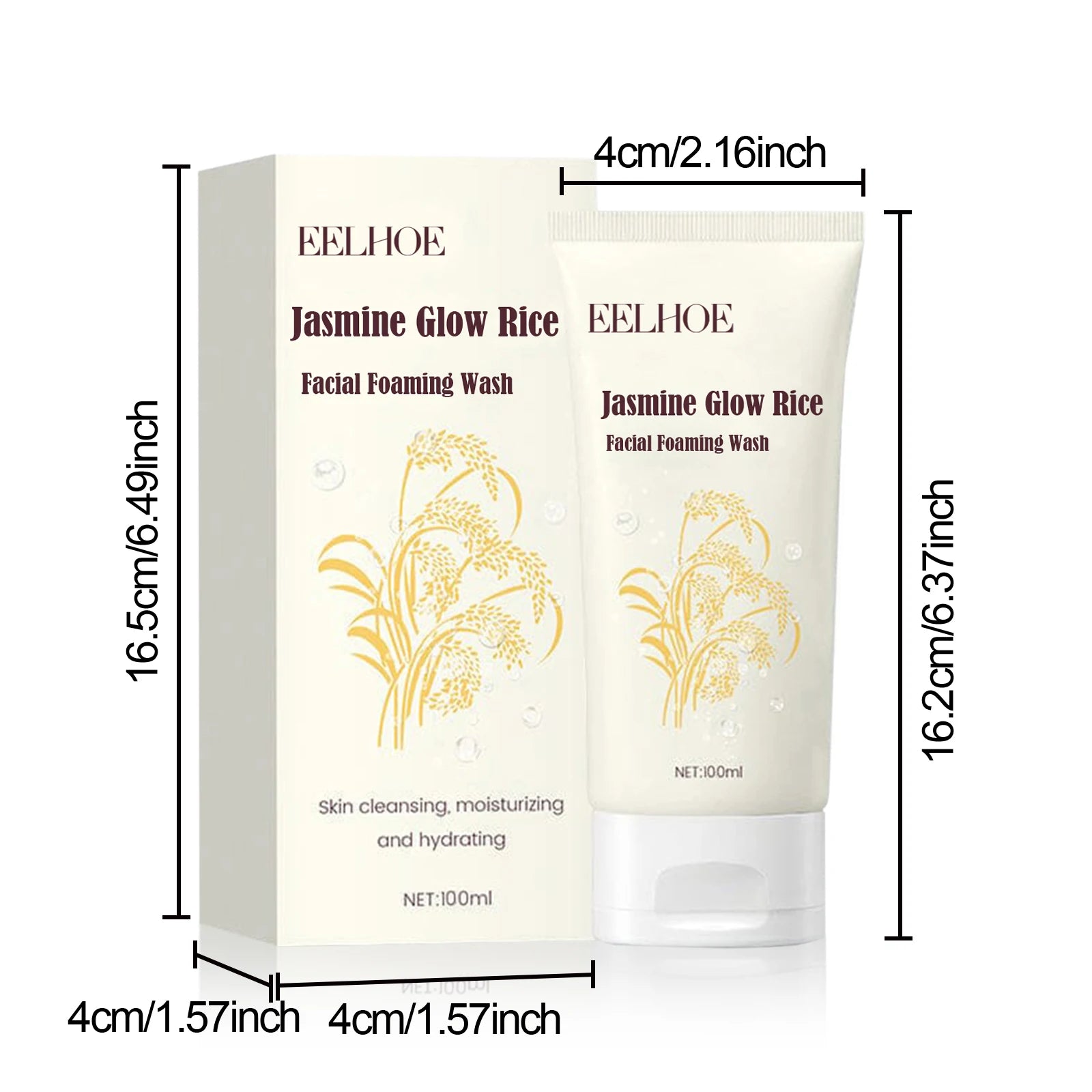 100ML Jasmine Facial Wash Gentle Cleaning Skin Refine Pores Refreshing Oil Control Enhance Smoothness Hydrating Face Cleaner Oasis Select
