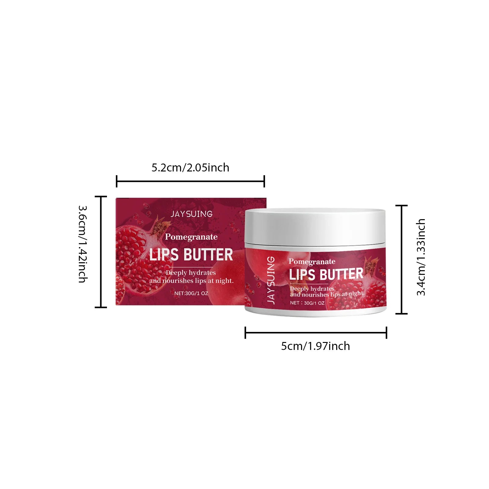 30G Pomegranate Lip Mask Deep Moisturizing Improve Roughness Smoothing Remove Dead Skin Fade Fine Lines Soothing Discomfort Softening Night Care Lip Mask Oasis Select