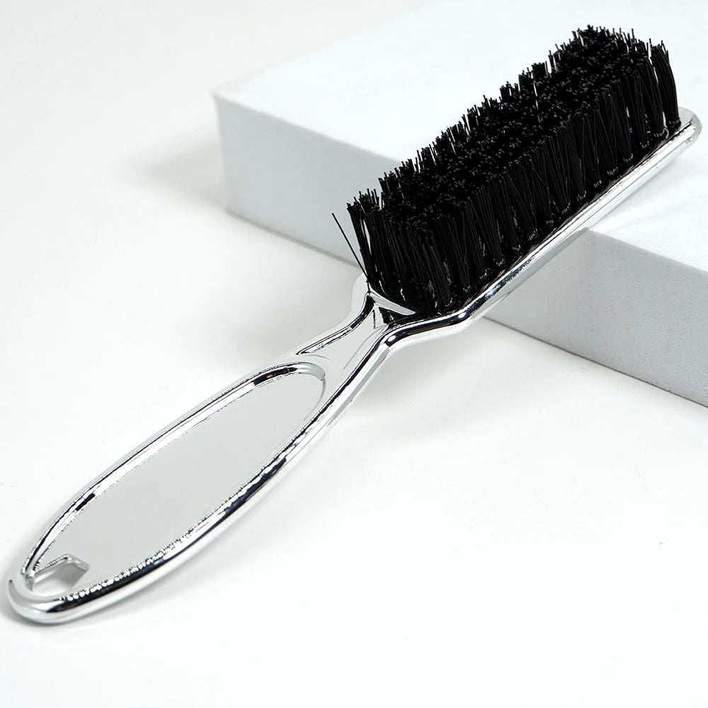 Black Small Beard Styling Brush Professional Shave Beard Brush Barber Vintage Oil Head Shape Carving Cleaning Brush Oasis Select grey