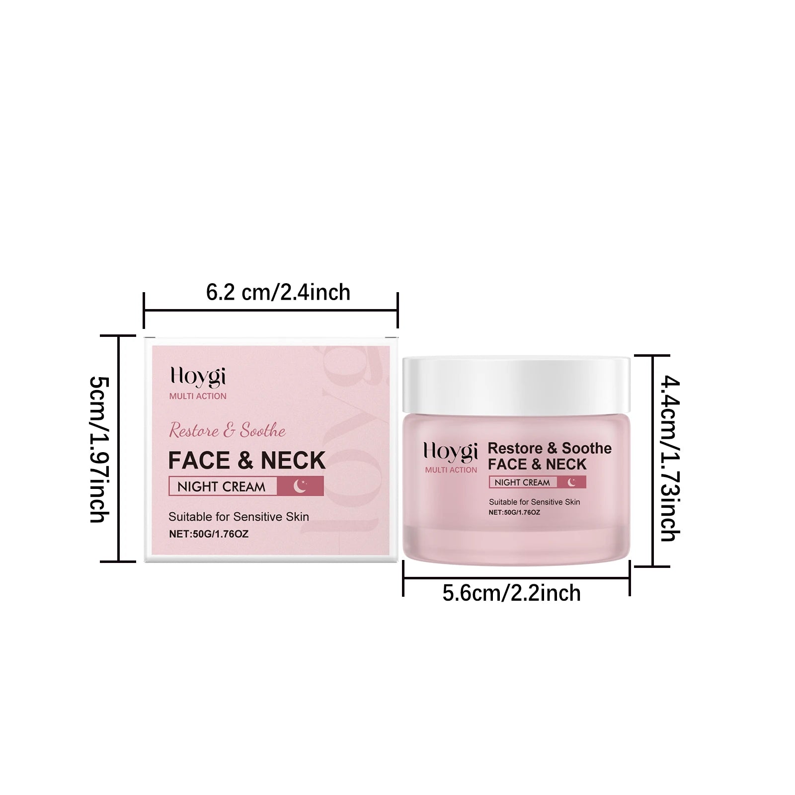 50G Face & Neck Cream Deep Nourishing Enhance Smoothness Firming Improve Skin Elasticity Hydrating Glowing Neck Care Lotion Oasis Select