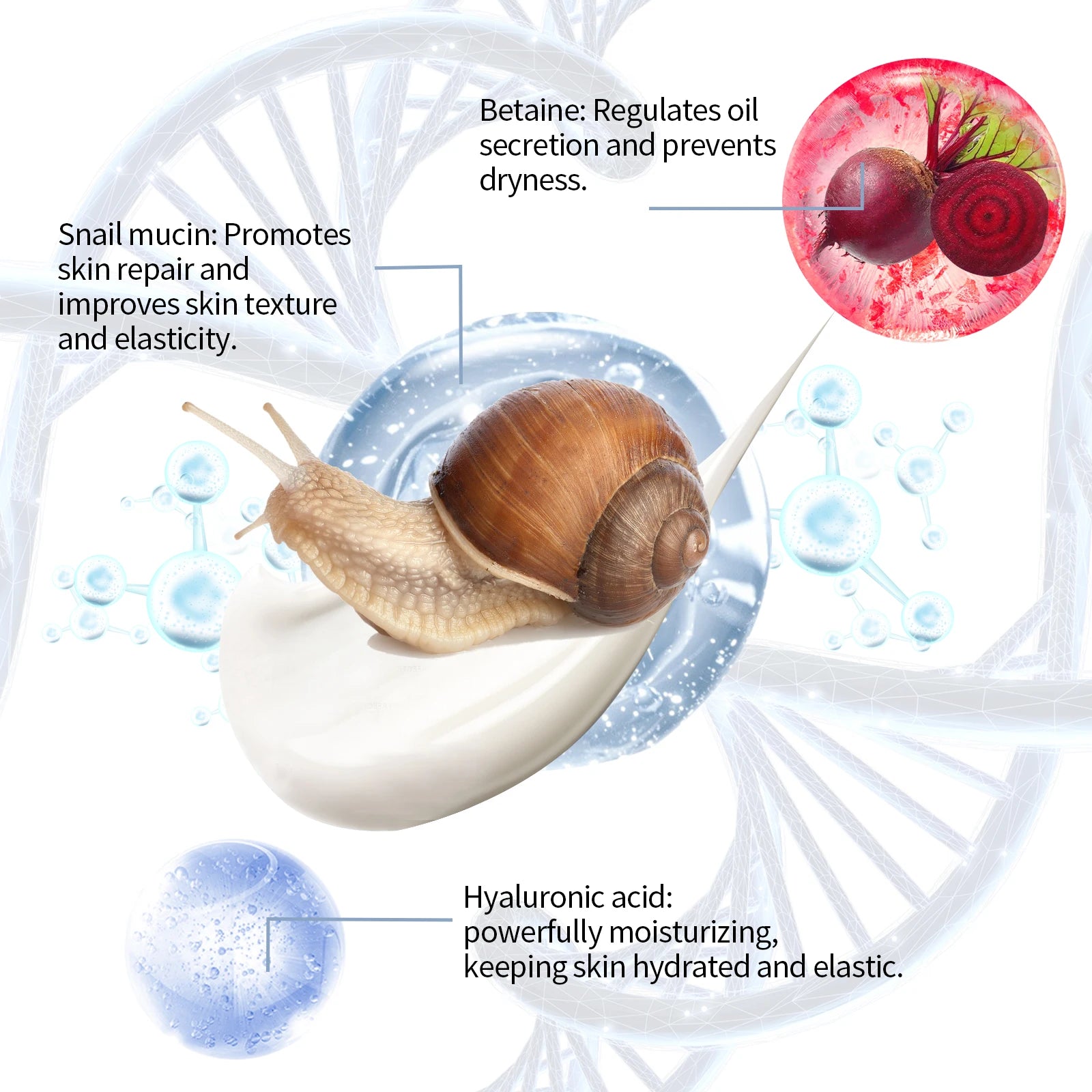 100g Snail Essence Face Cream Moisturizing Reduce Dryness Repairing Damaged Enhance Smoothness Soothing Discomfort Snail Face Lotion Oasis Select