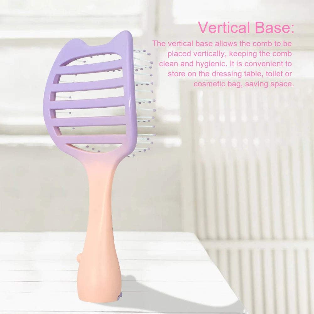Cat Ear Detangler Comb – Anti-Static Wet & Dry Hair Brush Hair Detangler Comb Oasis Select