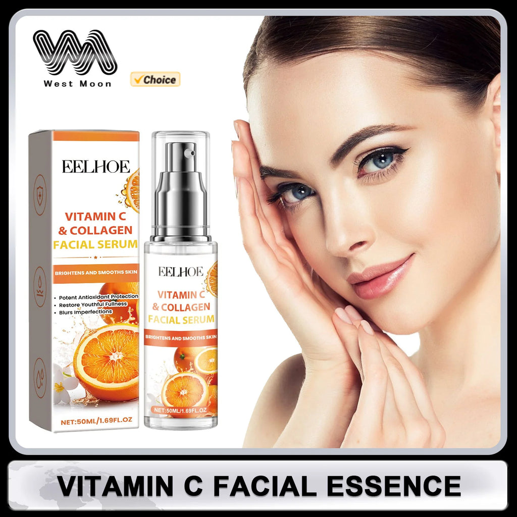 Vitamin C Facial Essence Shrinking Pores Oil Control Firming Skin Moisturizing Improving Puffiness Skin Care Collagen Face Serum Oasis Select
