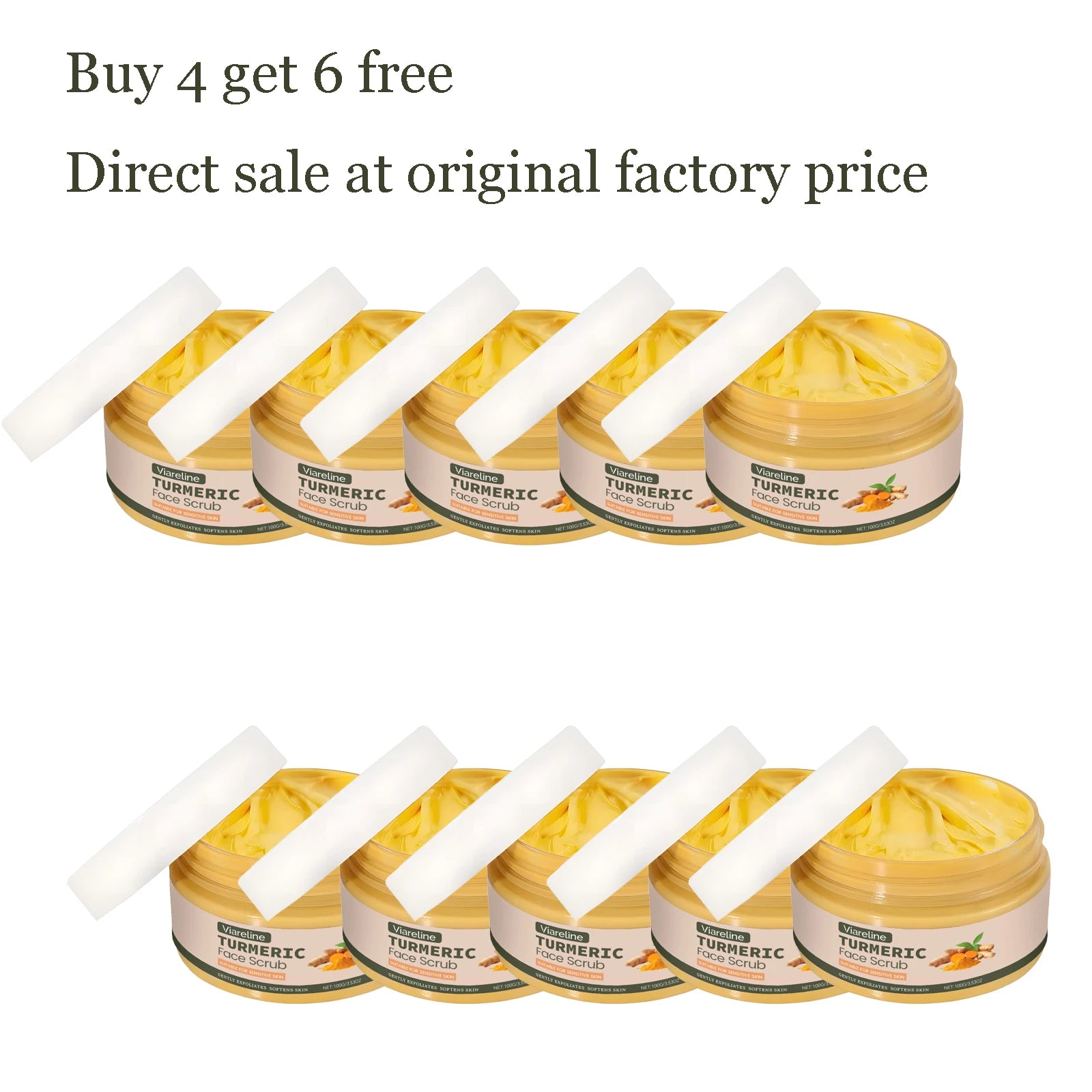 100G Turmeric Keratin Facial Scrub Gentle Cleaning Pore Exfoliating Dead Skin Enhance Smoothness Nourishing Softening Skin Scrub Oasis Select 10 pcs United States