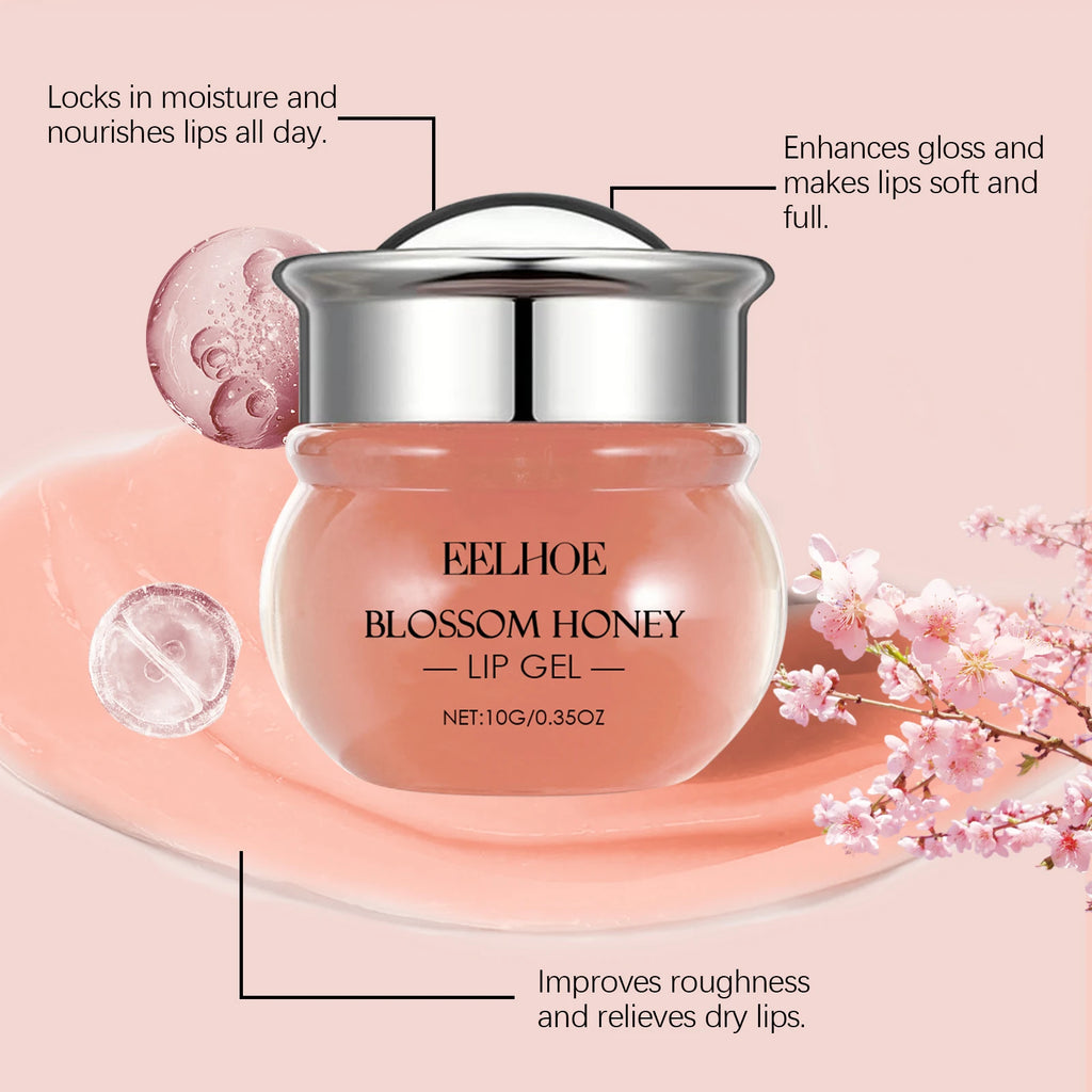 10G Blossom Honey Lip Gel Deep Moisturizing Enhance Smoothness Enhance Gloss Nourishing Skin Improve Skin Texture Boosts Skin Elasticity Lip Balm Oasis Select