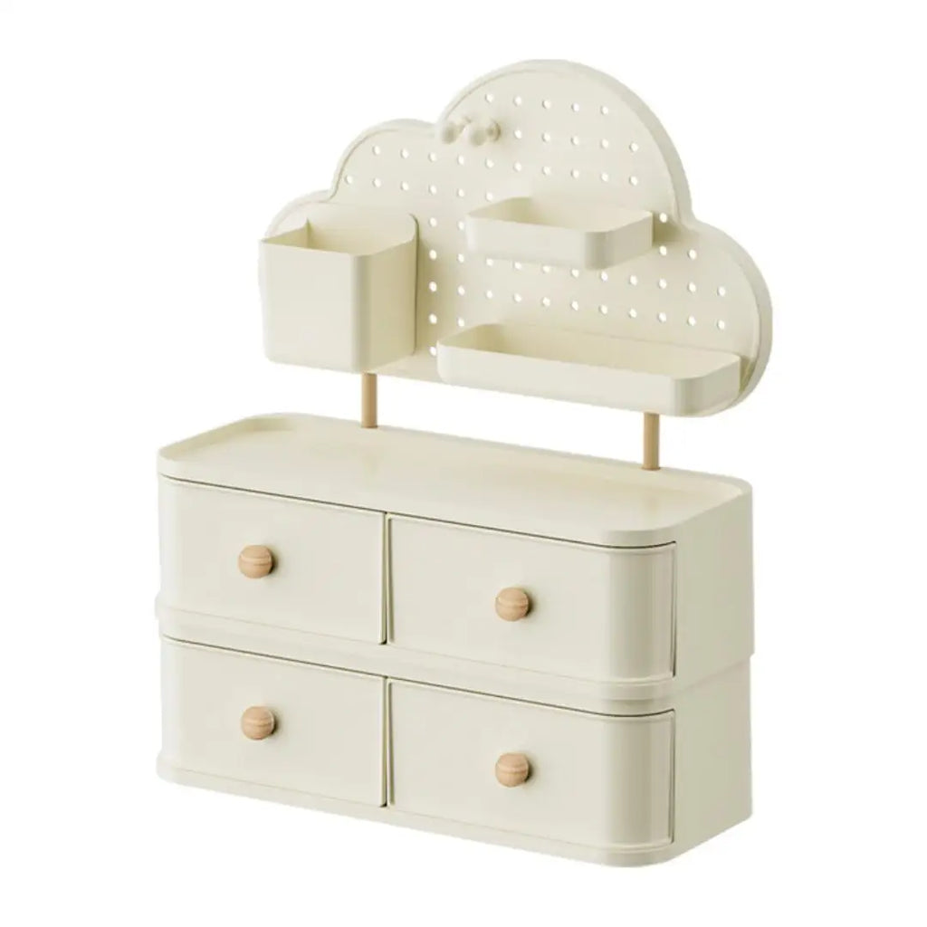 Desk Organizer—Cloud-shaped, multi-compartment, expandable plastic storage box, ideal for the home, office, bathroom, and bedroo Oasis Select 2-layer