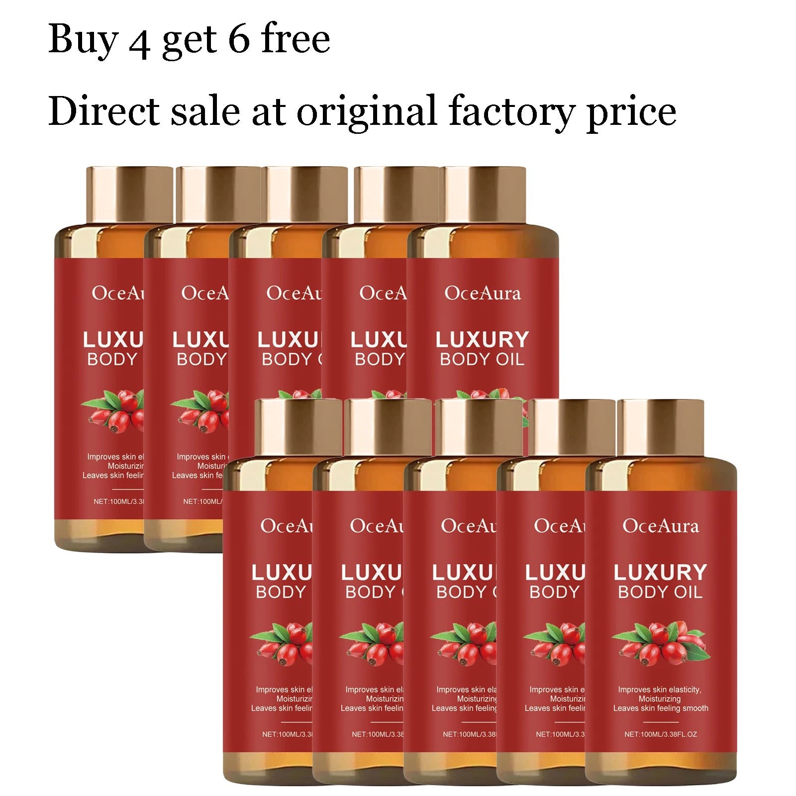 100G Moisturizing Body Care Oil Daily Hydrating Enhance Skin Elasticity Nourishing Improve Firmness Smoothing Body Essence Oil Oasis Select 10 pcs Other United States