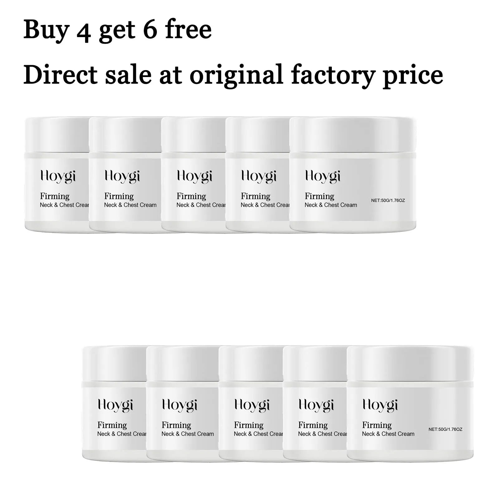 50G Neck Cream Gentle Nourishing & Moisturizing Enhance Skin Elasticity Improve Skin Texture Smoothing Massage Firming Glowing Neck Cream Oasis Select 10 pcs United States