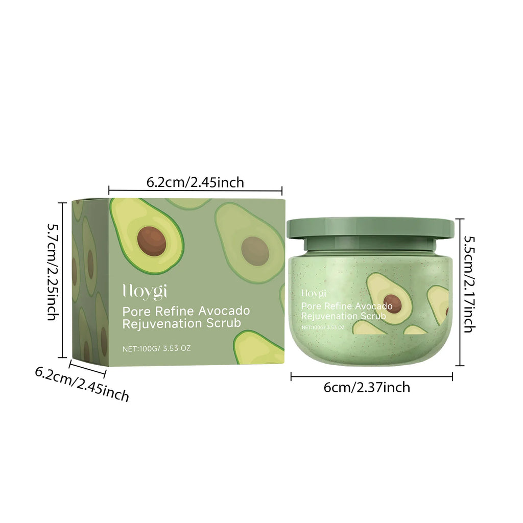 100G Avocado Body Scrub Cream Gentle Remove Whole Body Dead Skin Enhance Smoothness Pore Shrink Hydrating Body Scrub Lotion Oasis Select