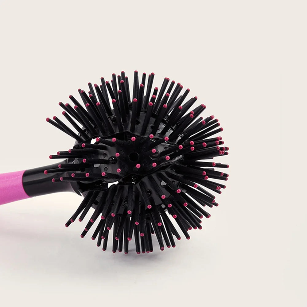 3D Round Hair Brushes Detangling Hairbrush Spherical Ball Brush 360° Round Styling Hair Brush Salon Heat Resistant Hair Combs Oasis Select