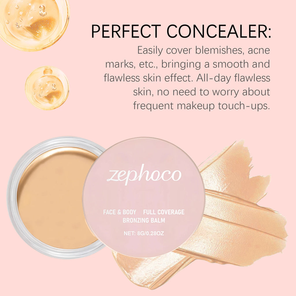 8g Face Concealer Perfect Cover Spot and Acne Scars Hydrating Oil Control Smoothing Sweatproof Non-greasy Face Concealer Balm Oasis Select