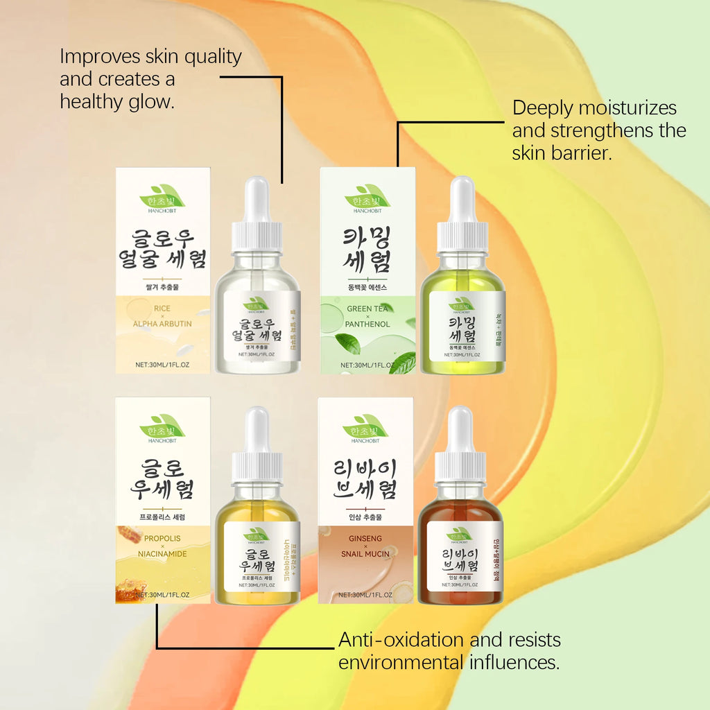 30ML Rice Facial Serum Gentle Moisturizing Improve Skin Texture Restoring Gloss Reduce Roughness Nourishing Refreshing Non-sticky Face Serum Oasis Select