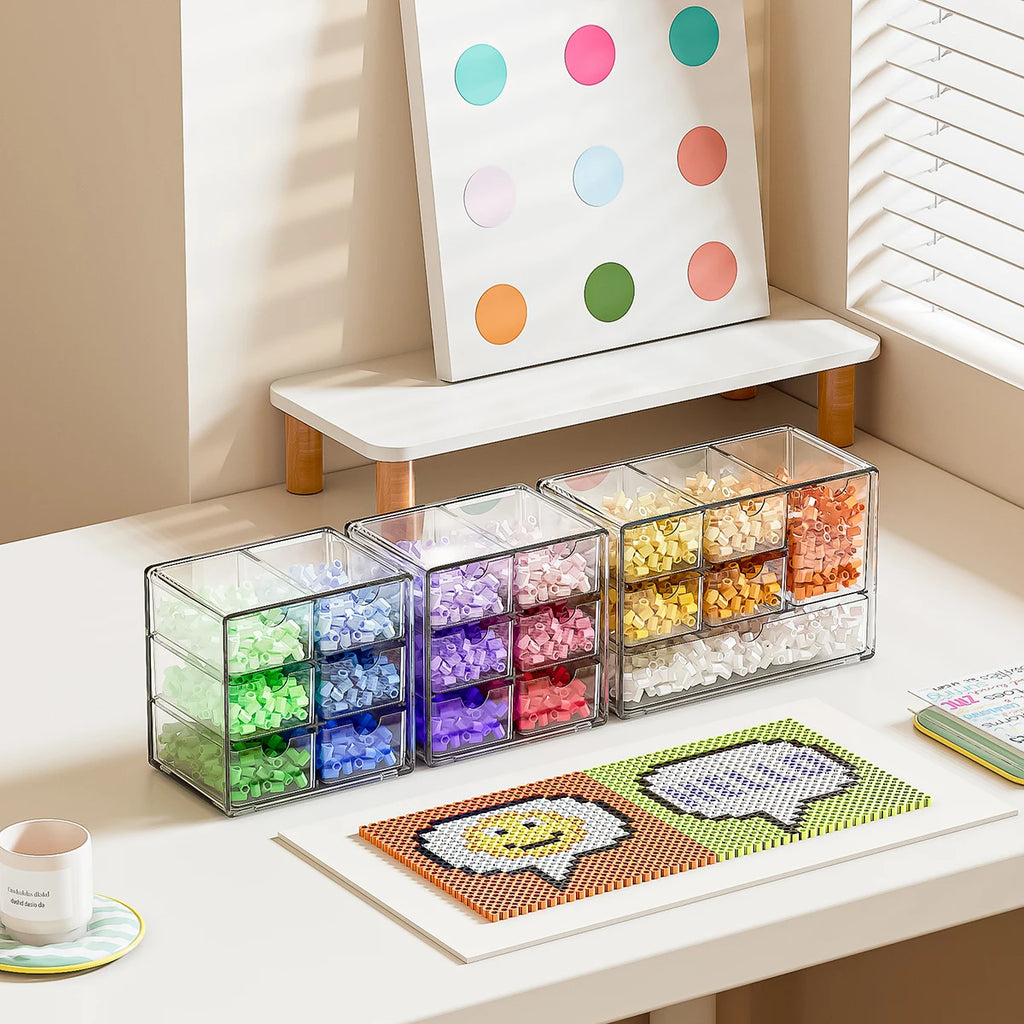 Acrylic Organizer with 6 Drawers ,Clear Storage Drawers for Office Supplies,Desk Organization and Storage for Makeup,Jewelry,Art Oasis Select