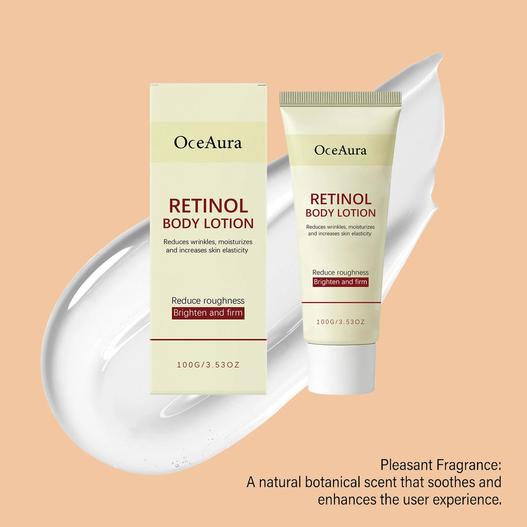 100G Retinol Body Lotion Daily Moisturizing Improve Smoothness Enhance Skin Elasticity Glowing Non-greasy Lightweight Lasting Fragrance Body Cream Oasis Select