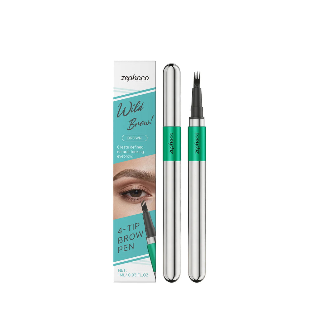 Zephoco 3D 4 Prong Eyebrow Pencil Natural Hair Flow Effect Lasting Waterproof Smudge Proof Grooming Smoothing Eyebrow Pencil Oasis Select Brown United States