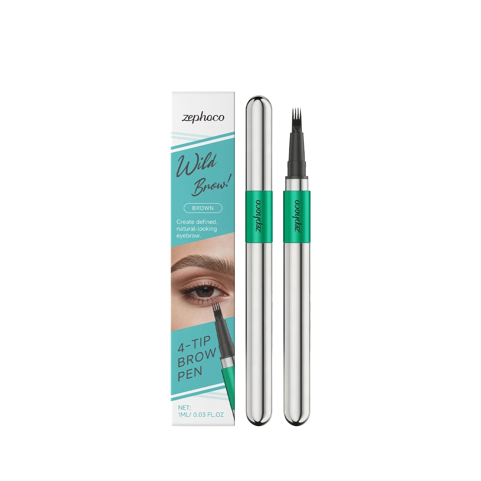 Zephoco 3D 4 Prong Eyebrow Pencil Natural Hair Flow Effect Lasting Waterproof Smudge Proof Grooming Smoothing Eyebrow Pencil Oasis Select Brown United States