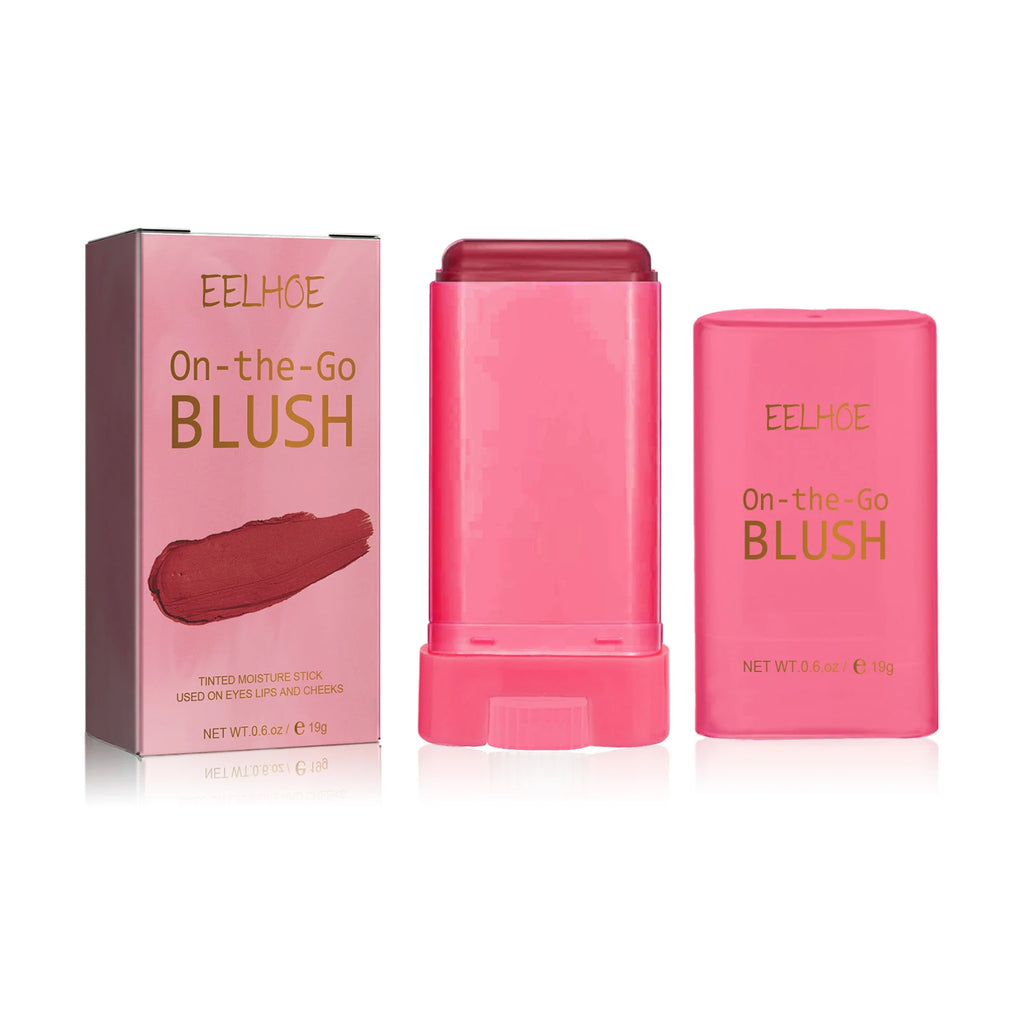 2 Colors Face Multi-functional Makeup Blusher Brightening Waterproof Lightweight Natural Nude Smudge-proof Makeup Blusher Oasis Select Red United States