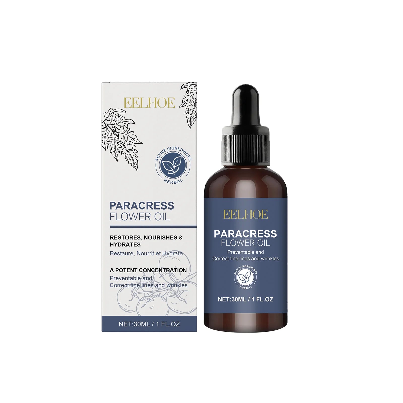 30ML Herbal Face Serum Deep Hydrating Fade Fine Lines Enhance Skin Elasticity Firming Improve Smoothness Skin Oil for Daily Oasis Select 30g United States