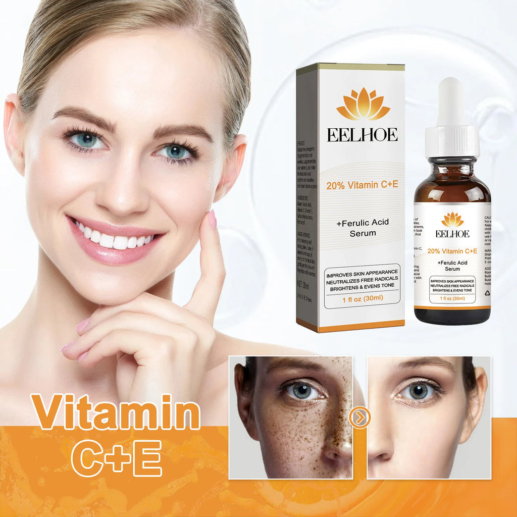 30ML Vitamin C+E Serum Deep Moisturizing Repairing Dryness Enhance Smoothness Glowing Improve Skin Texture Boosts Skin Elasticity Non-sticky Face Serum for All Skin Types Oasis Select