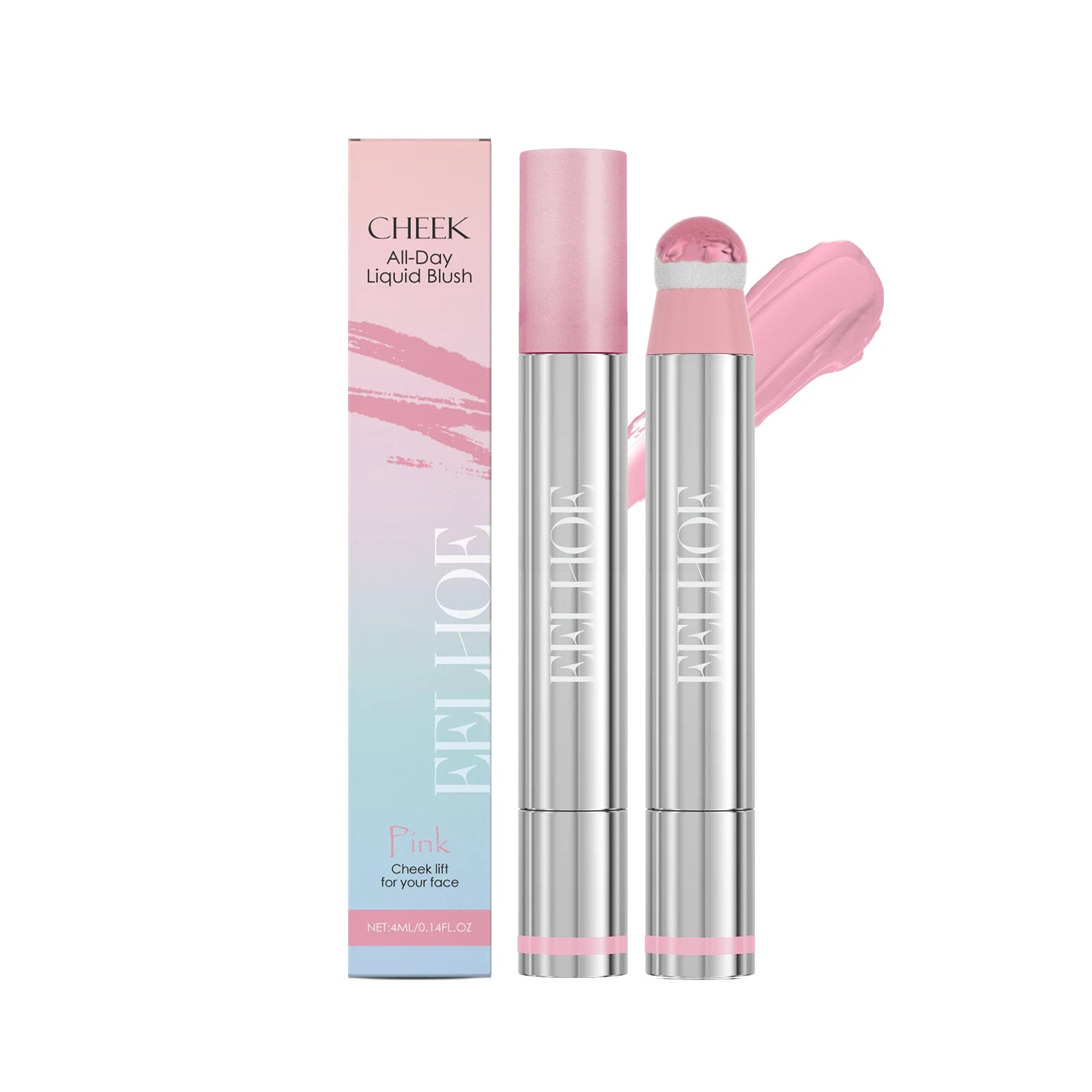 3 Colors Spin Brush Liquid Blush and Lip Gloss Moisturizing Matte Brightening Contour Highlighter Long-wearing Non-fading Makeup Oasis Select Pink United States