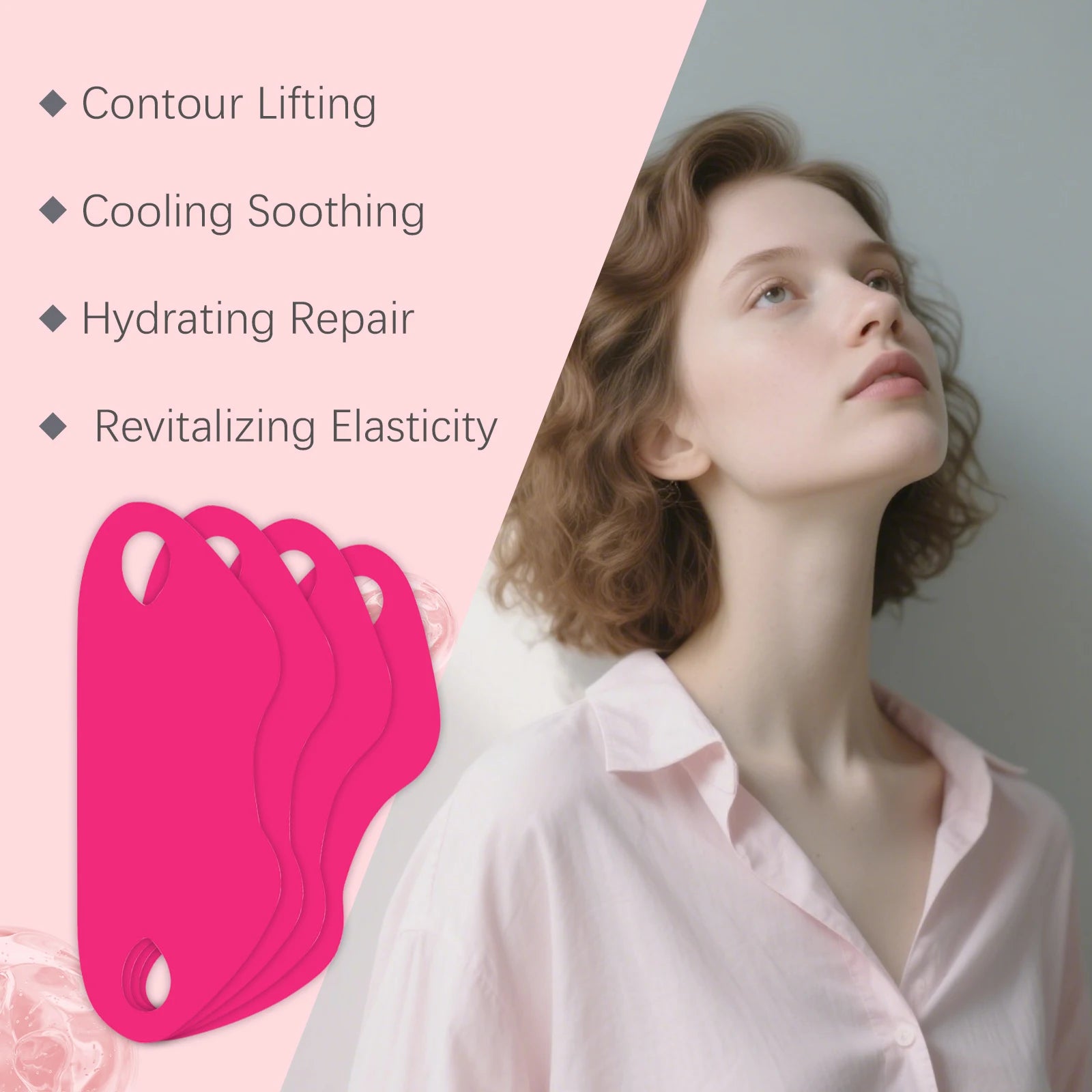 4 PCS Collagen Face Mask Deep Moisturizing Lifting Enhance Skin Elasticity Improve Skin Texture Tightening Smoothing Facial Mask Oasis Select