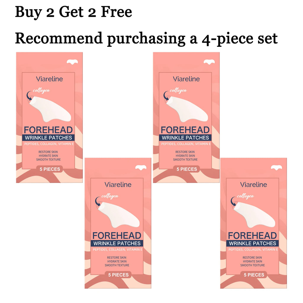 5PCS Collagen Forehead Patches Deep Moisturizing Remove Wrinkles Improve Skin Texture Enhance Firmness Smooth Forehead Care Mask Oasis Select 4 boxes United States