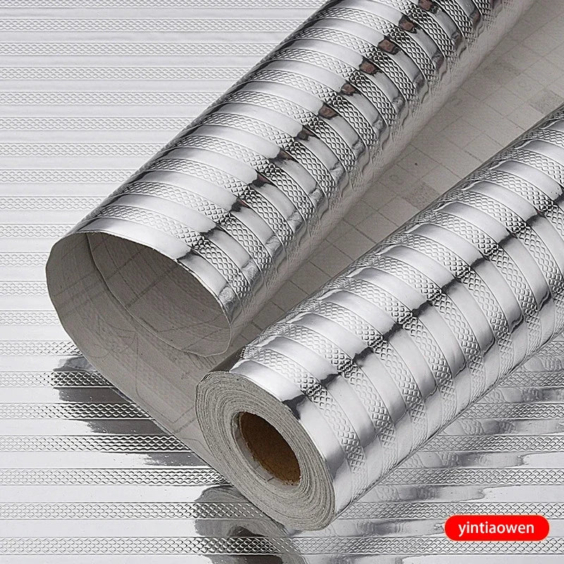 40cm Wide Self-Adhesive Aluminum Foil Waterproof And Oil-Proof Kitchen Stickers Suitable For Countertops Drawers And Cabinets. Oasis Select yintiaowen 40cmX1m