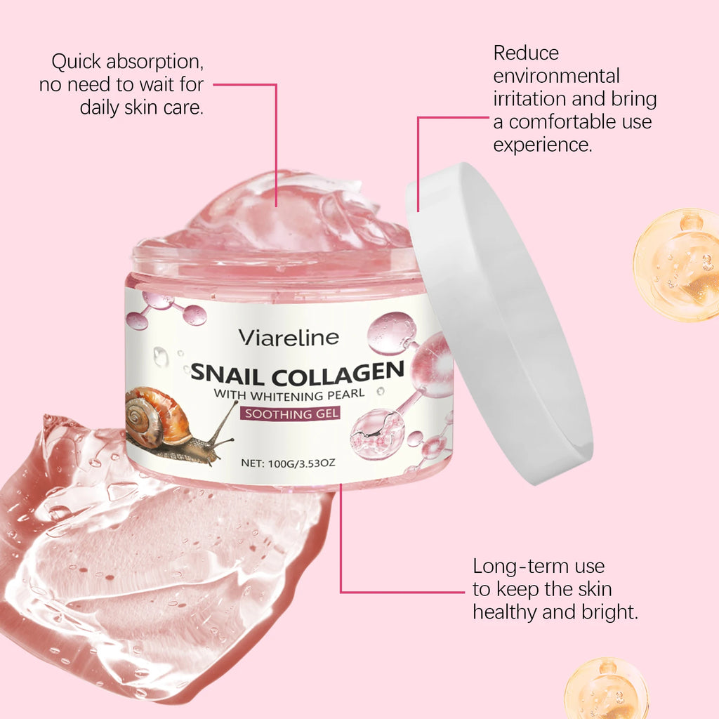 Viareline Moisturizing Face Gel Nourishing Skin Whitening Reduce Dryness Remove Wrinkle Smoothing Softening Face Soothing Gel Oasis Select