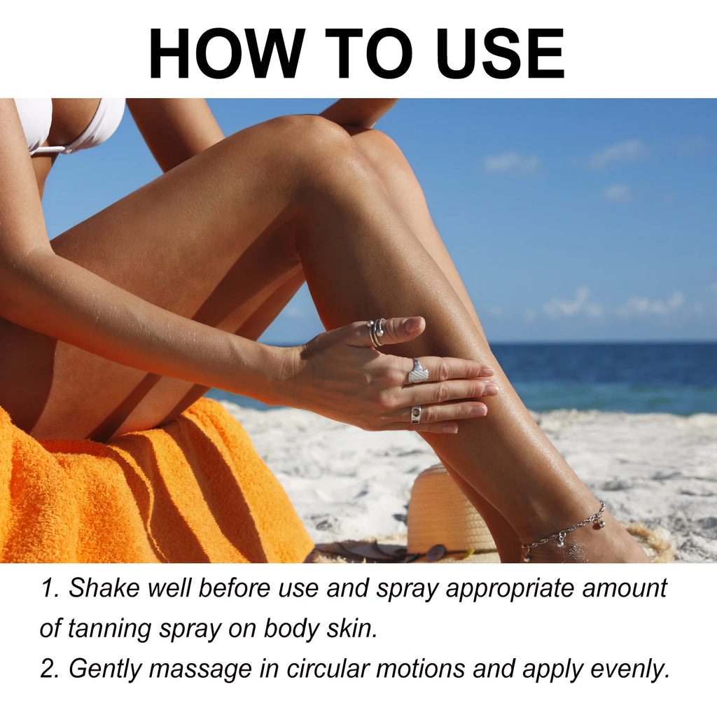 Oceaura Body Tanning Spray Quick Bronzing Brown Skin Sunless Self Solarium Tanning Prevent Sunbrun Moisturizing Tanning Mist Oasis Select