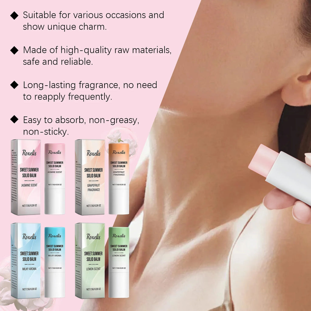 7.5g Floral & Fruity Scent Perfume Balm Natural Fresh Fragrance Lasting Sweet Scent Enhance Charming Improve Confidence Soothing Mood Solid Balm Oasis Select