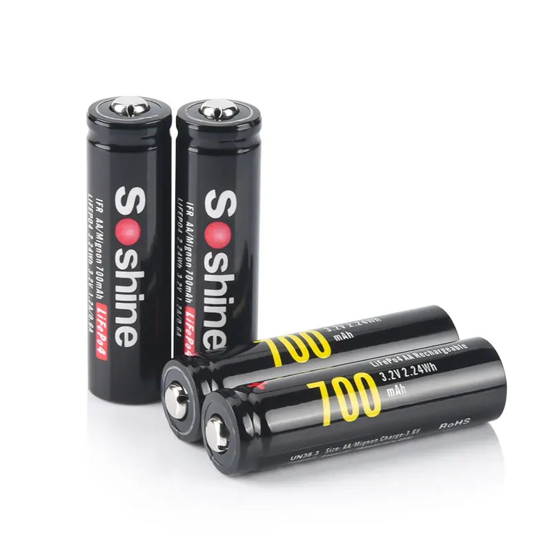 Soshine 3.2V LiFePO4 Rechargeable Batteries – All Sizes