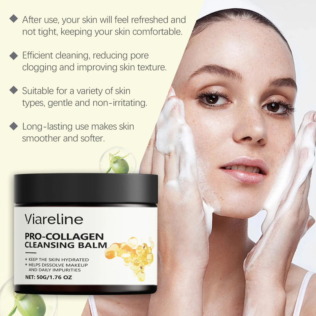Collagen Face Makeup Remove Cream Gentle Cleaning Non-irritating Quick Dissolve Makeup Refreshing Oil Control Face Makeup Remove Oasis Select