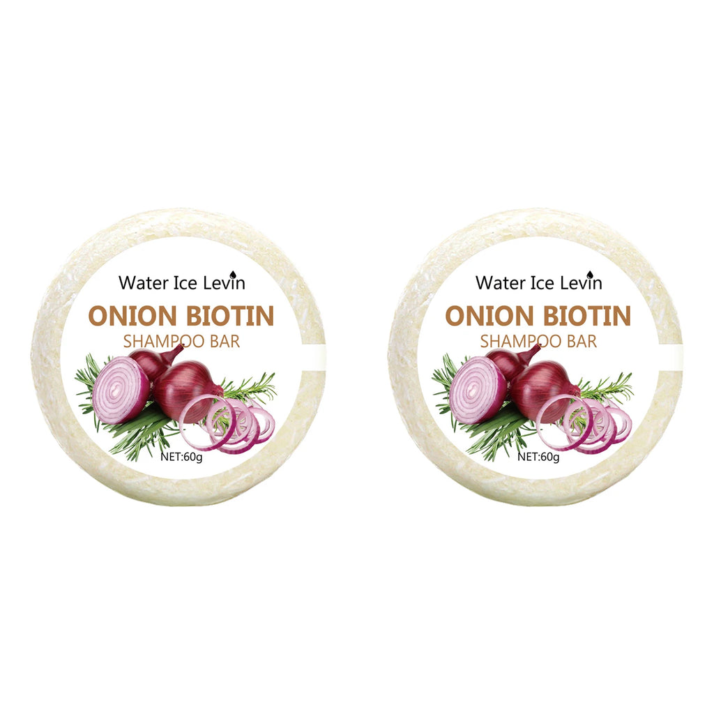 Onion & Biotin Shampoo Bar 60g – Rosemary, All Hair Types Solid Shampoo Bar Oasis Select B(60g)2Pcs