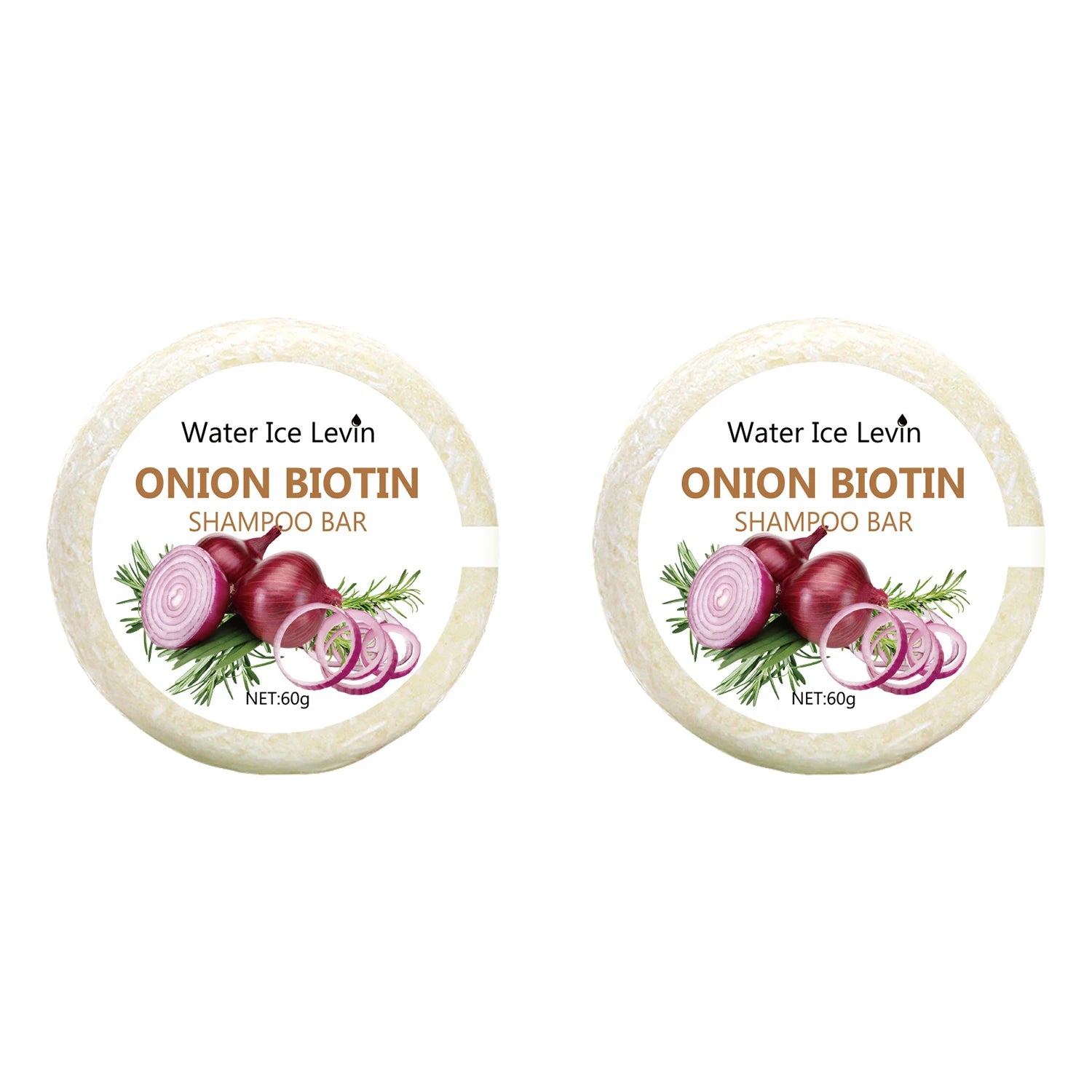 Onion & Biotin Shampoo Bar 60g – Rosemary, All Hair Types Solid Shampoo Bar Oasis Select B(60g)2Pcs