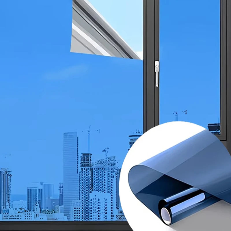 Glass Heat Insulation Film/Window Stickers Sun Protection Heat Insulation Light Blocking Thickened Home Privacy Glass Film. Oasis Select lanyin 40cmX1m