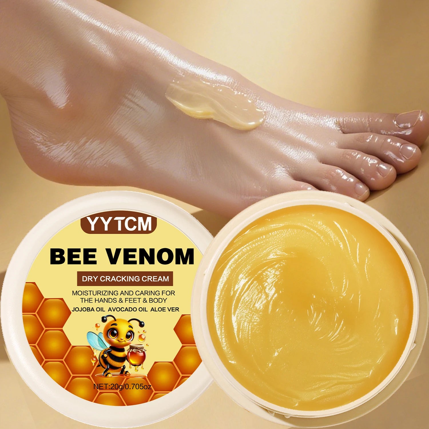 Bee Venom Foot Cream – Deep Hydrating Moisturizer 20g Foot Cream Oasis Select