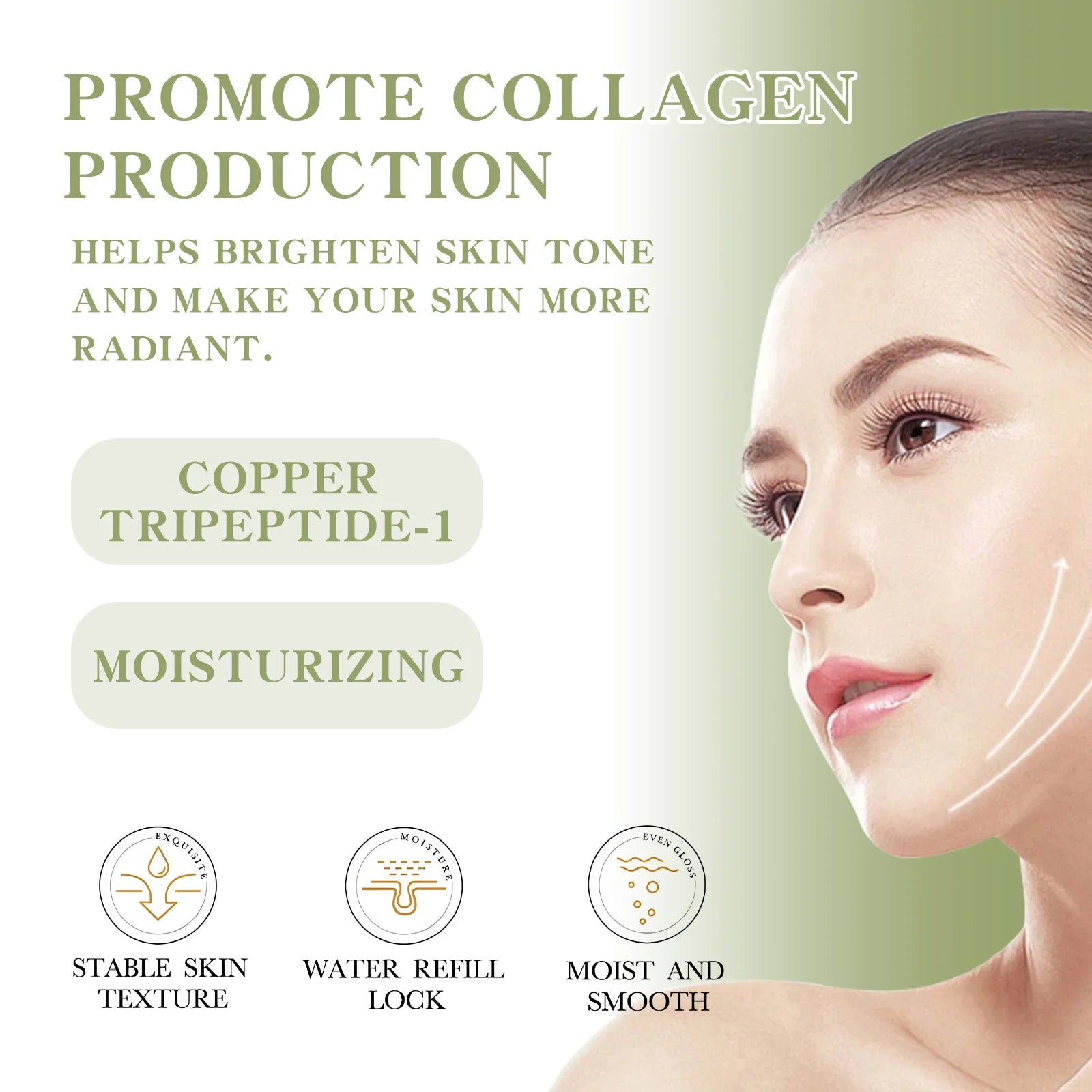 30ML Blue Copper Peptide Face Serum Glowing Moisturizing Improve Skin Texture Tightening Boosts Skin Elasticity Fade Fine Lines Pore Shrink Facial Serum Oasis Select