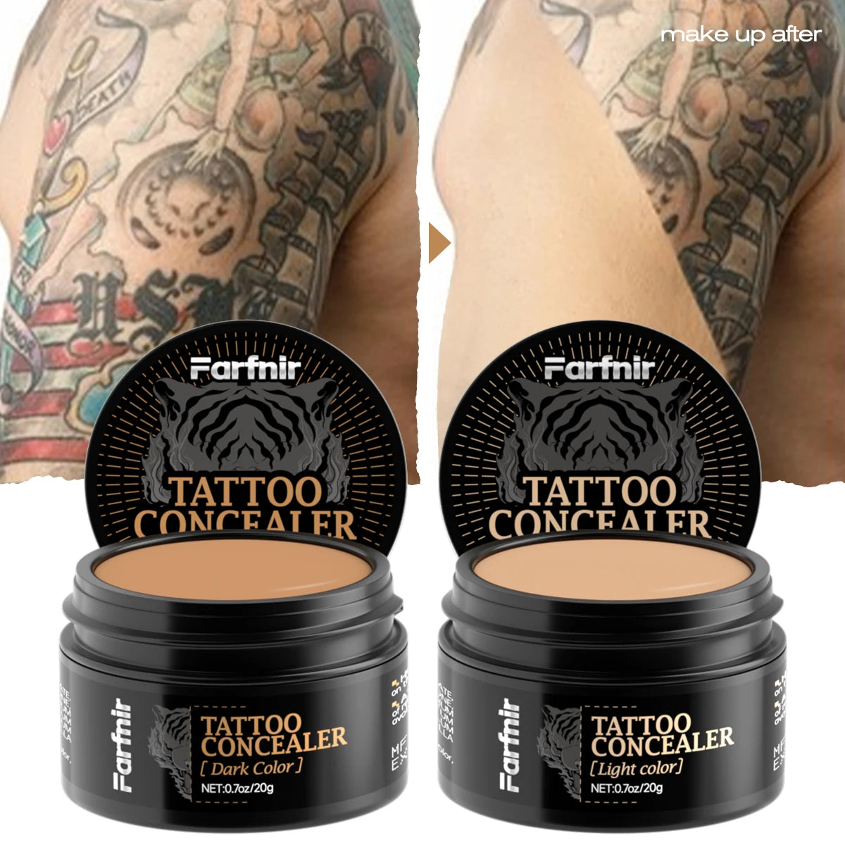 Tattoo concealer cream, waterproof and sweatproof, natural and skin-friendly, available in two colors for you to choose from. Oasis Select