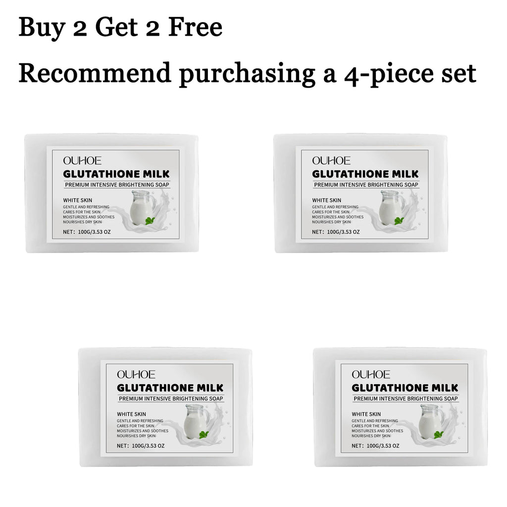 100G Glutahione Milk Body Soap Gentle Cleaning Pores Moisturizing Reduce Dryness Non-tight Enhance Smoothness Body Bathing Soap Oasis Select 4 pcs United States